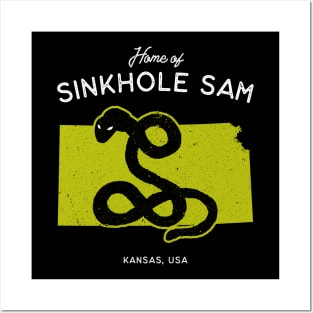 Home of Sinkhole Sam - Kansas, USA Cryptid Posters and Art